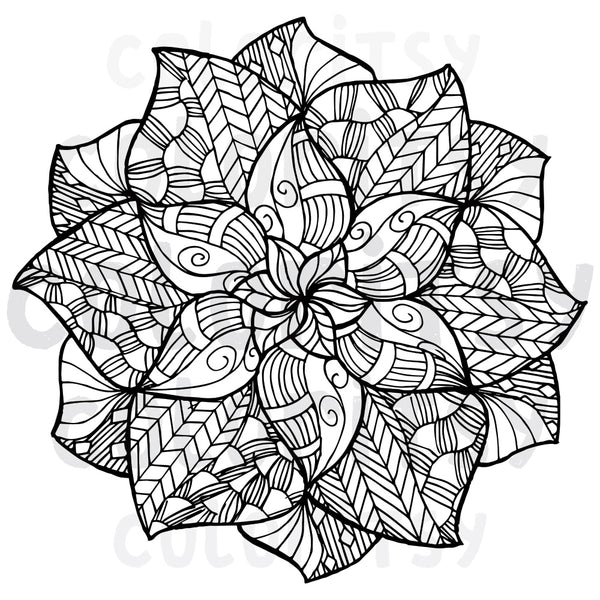 FLOWER Mandala Coloring Peel & Stick - COLORITSY