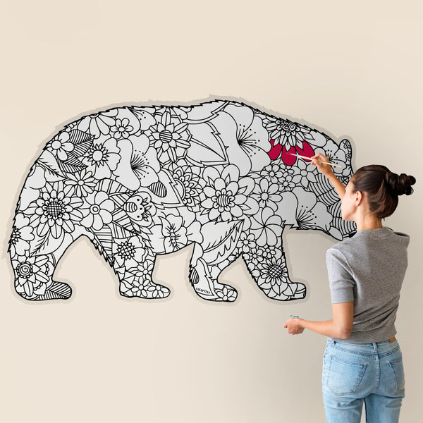 MAMA BEAR for Coloring Peel & Stick ANI0009