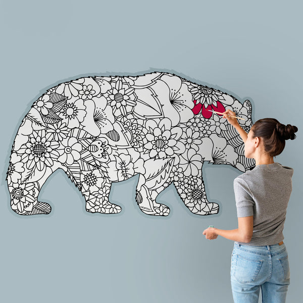 MAMA BEAR for Coloring Peel & Stick ANI0009