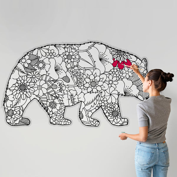 MAMA BEAR for Coloring Peel & Stick ANI0009