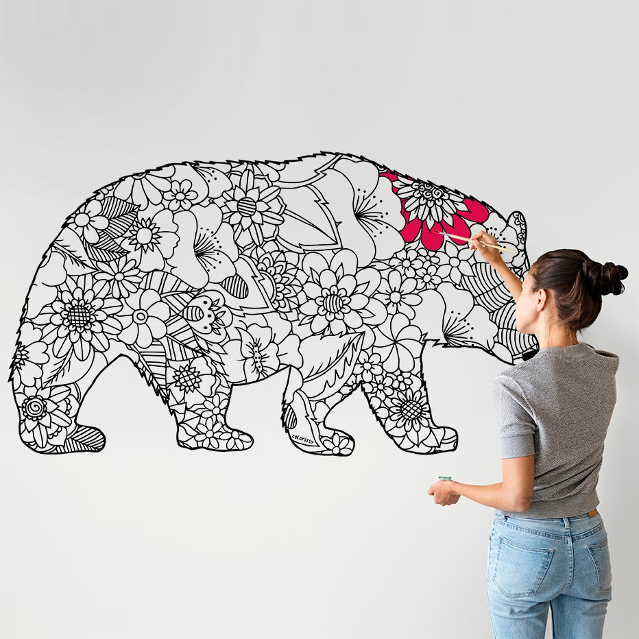 MAMA BEAR for Coloring Peel & Stick ANI0009