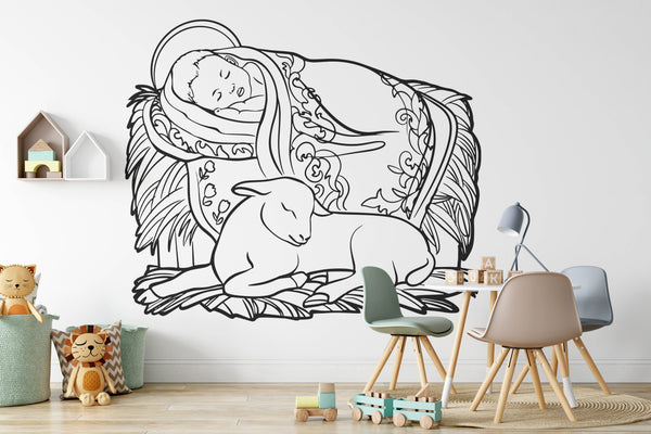 BABY JESUS for Coloring Peel & Stick REL0010