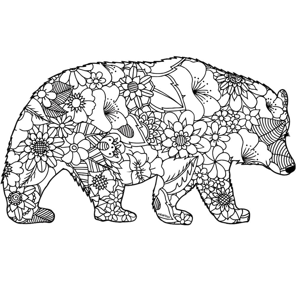 MAMA BEAR for Coloring Peel & Stick ANI0009