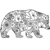 MAMA BEAR for Coloring Peel & Stick ANI0009