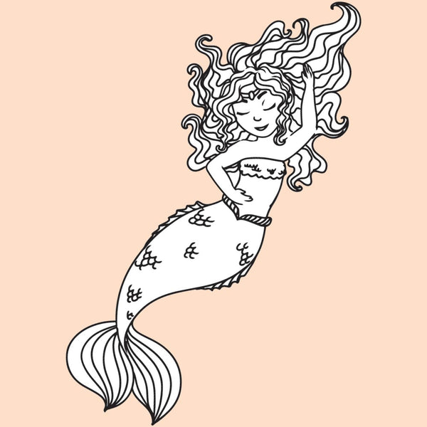MERMAID for Coloring Peel & Stick FAN0007