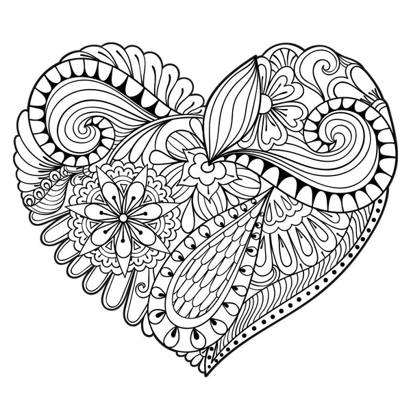 HEART OF FLOWERS for Coloring Peel & Stick FLO0001