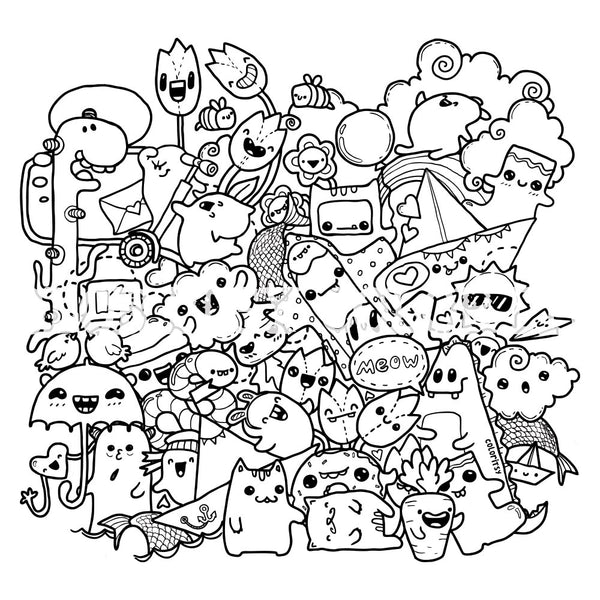 MONSTERS for Coloring Peel & Stick MON0010