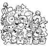 MONSTERS on HOLIDAY for Coloring Peel & Stick MON0012