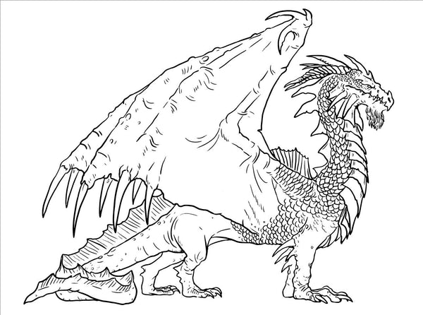 DRAGON for Coloring Peel & Stick FAN0024