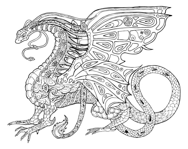 DRAGON for Coloring Peel & Stick FAN0043