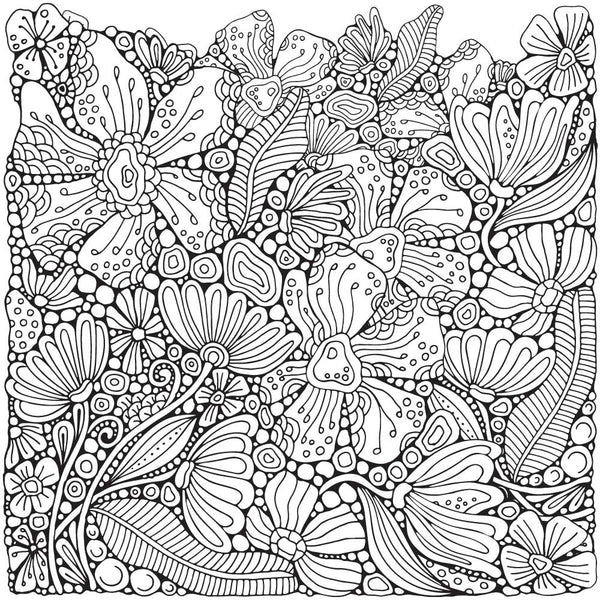 ZENTANGLE GARDEN for Coloring Peel & Stick FLO0050