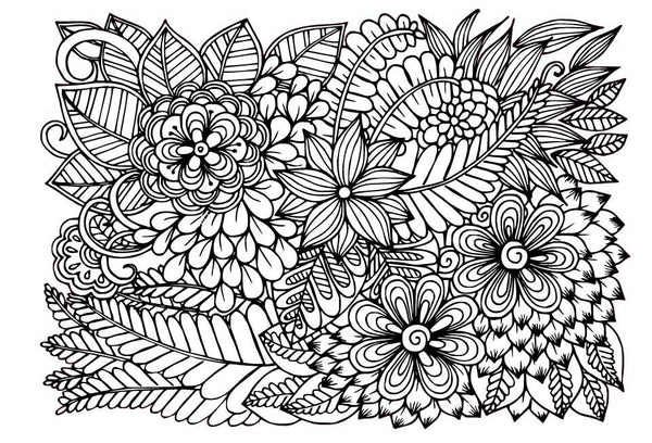 GARDEN for Coloring Peel & Stick FLO0051