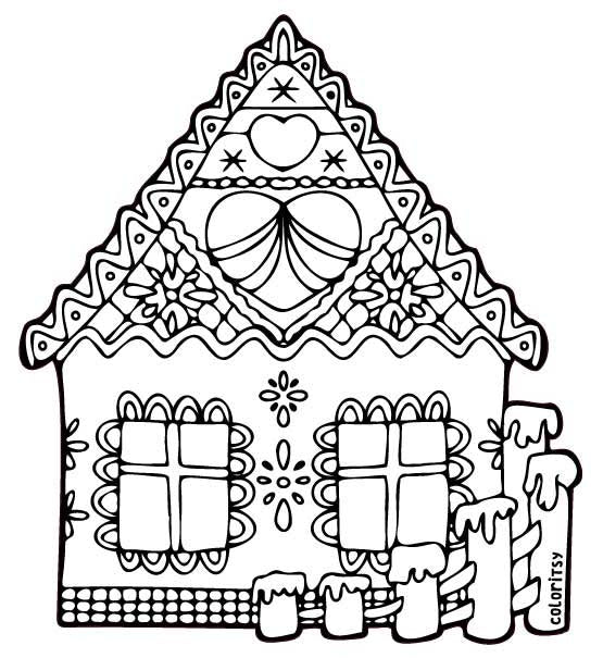 GINGERBREAD HOUSE for Coloring Peel Stick HOL0009