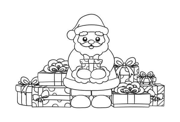 SANTA for Coloring Peel & Stick HOL0014