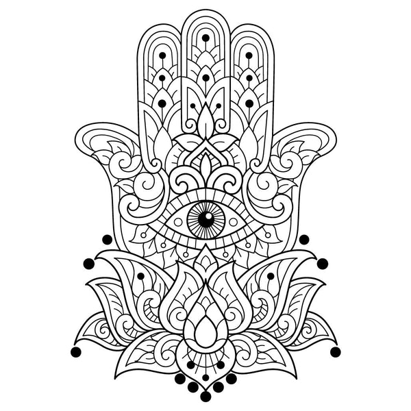 HAMSA HAND for Coloring Peel & Stick LIF0005