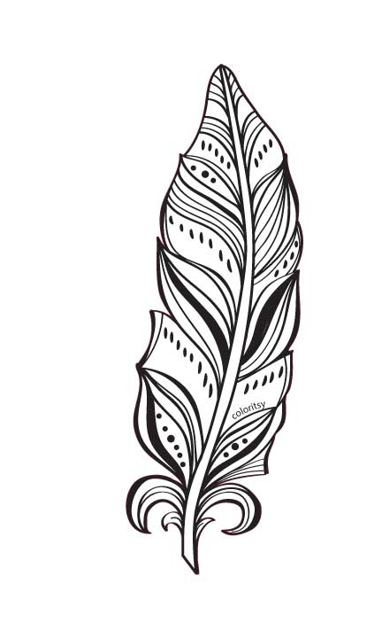 FEATHER for Coloring Peel and Stick LIF0009