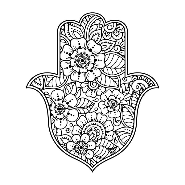 HAMSA HAND for Coloring Peel & Stick LIF0033
