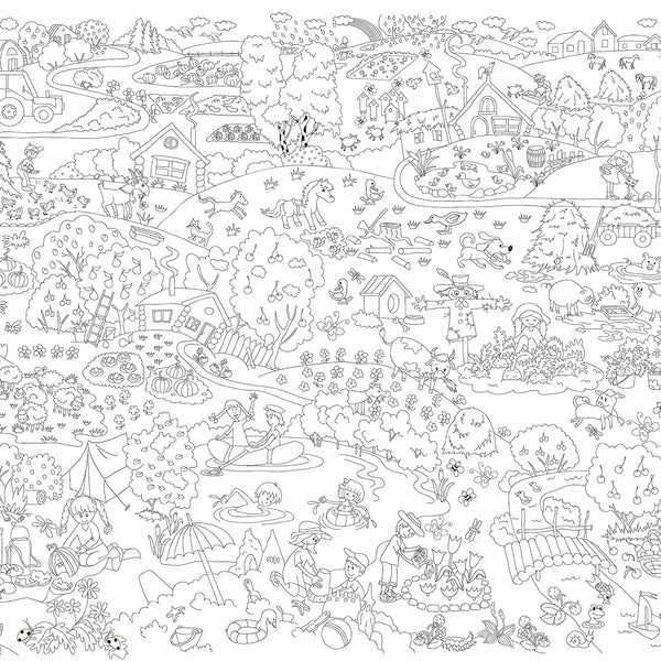 VILLAGE LIFE for Coloring Peel & Stick SCE0028