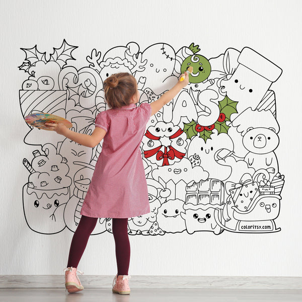 CHRISTMAS MONSTERS for Coloring Peel & Stick MON0004