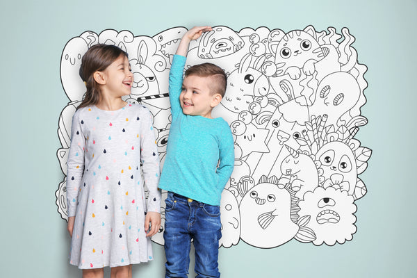 MONSTERS for Coloring Peel & Stick MON0005