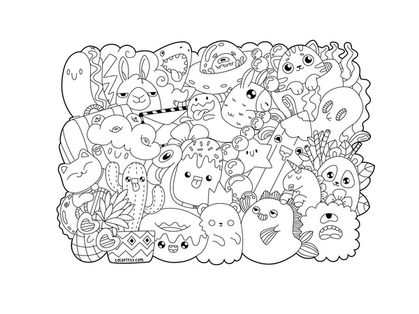 MONSTERS for Coloring Peel & Stick MON0005