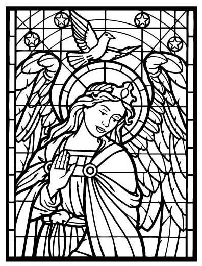 STAINED GLASS for Coloring Peel & Stick REL0002
