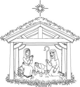 NATIVITY SCENE for Coloring Peel & Stick REL0007