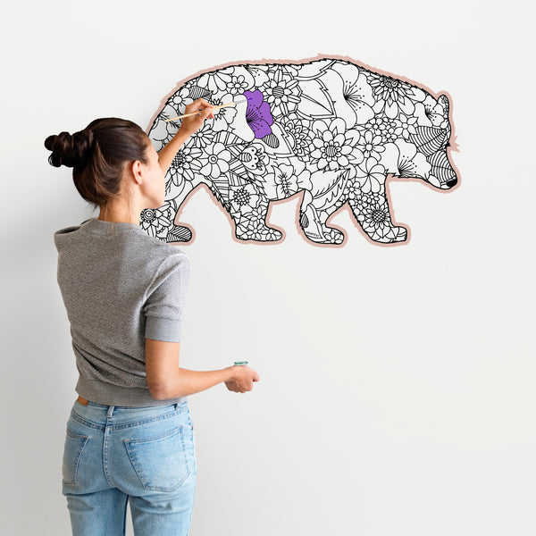 MAMA BEAR for Coloring Peel & Stick ANI0009