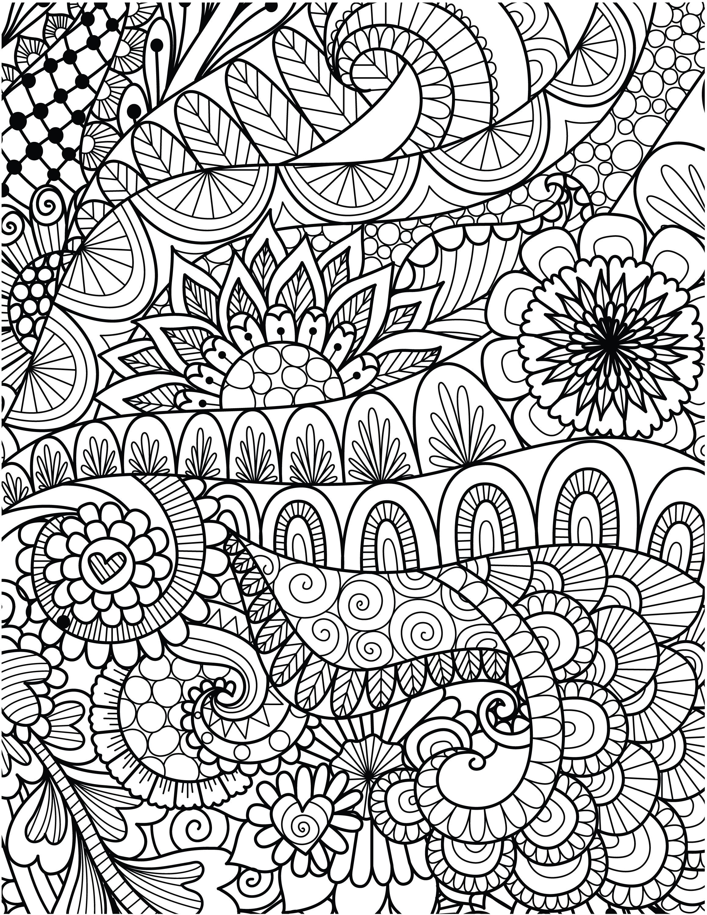 Zentangle Scenery Coloring Page Printable -  Portugal