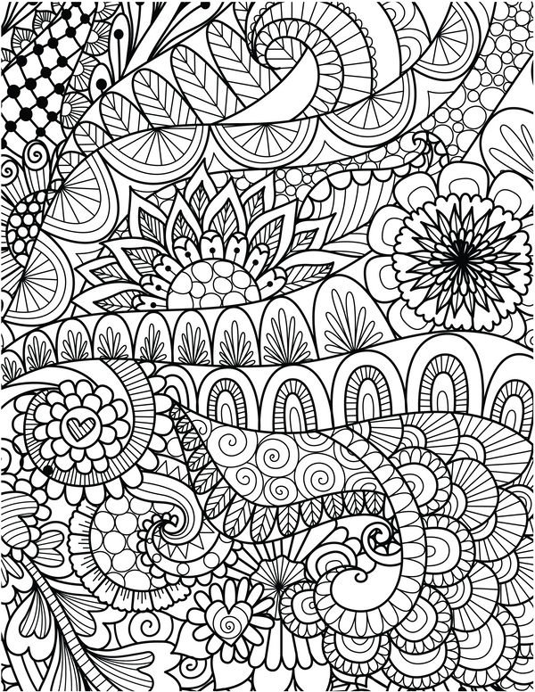 ZENTANGLE GARDEN for Coloring Peel & Stick FLO0039