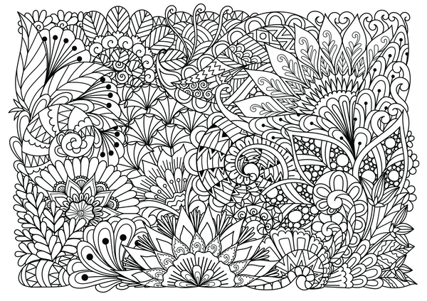 ZENTANGLE GARDEN for Coloring Peel & Stick FLO0042