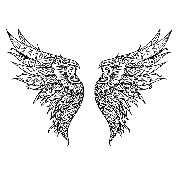 ANGEL WINGS for Coloring Peel & Stick FAN0021