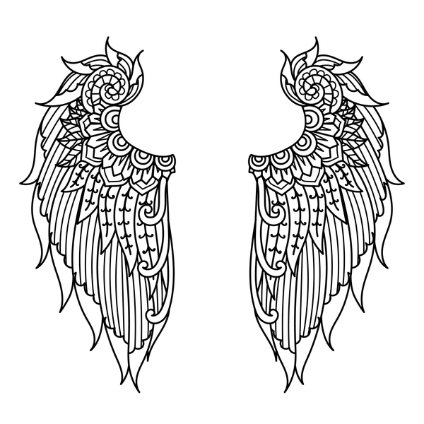 ANGEL WINGS for Coloring Peel & Stick FAN0022