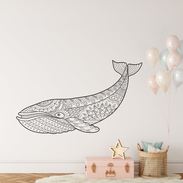 WHALE for Coloring Peel & Stick ANI0010
