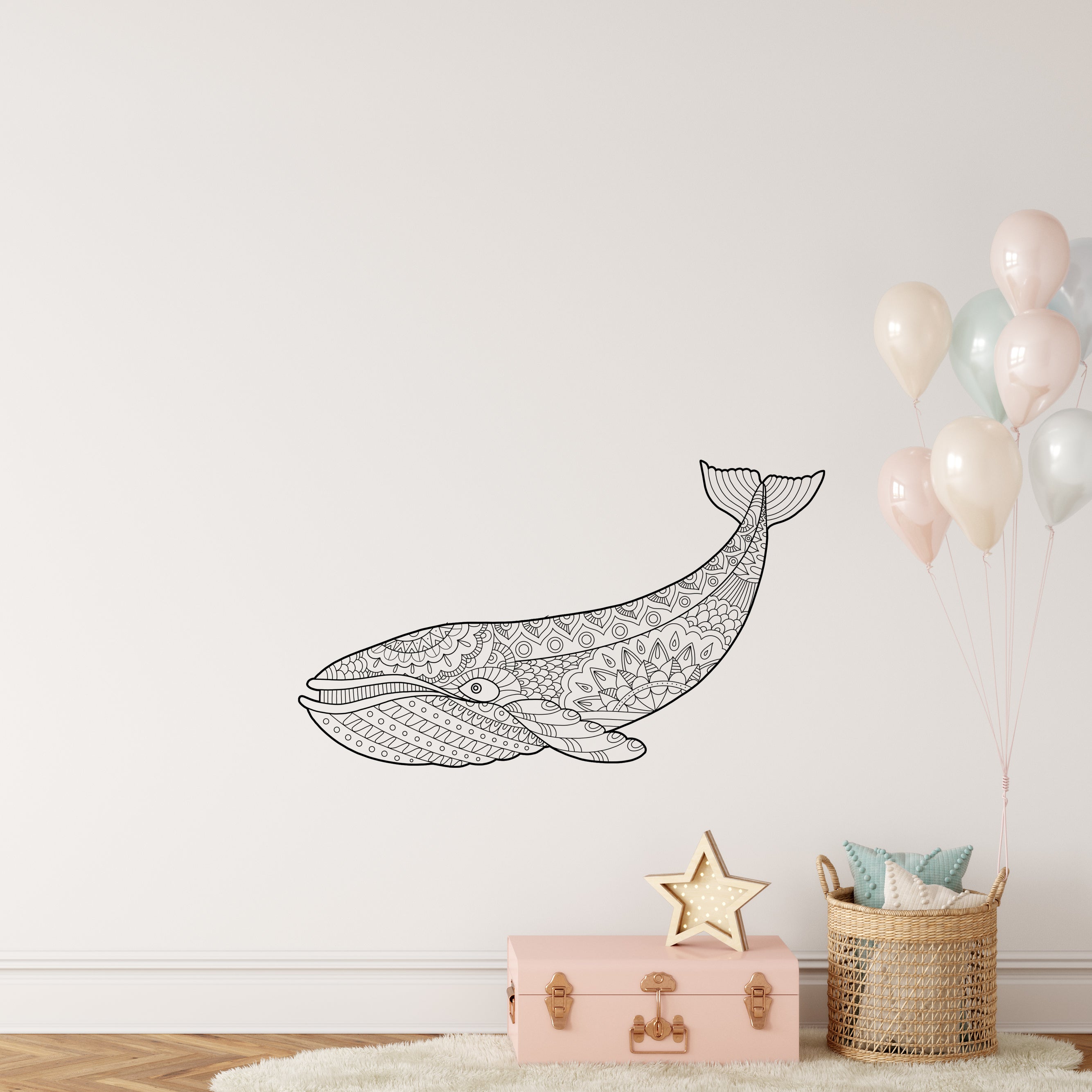 WHALE for Coloring Peel & Stick ANI0010