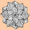 FLOWER Mandala Coloring Peel & Stick - COLORITSY