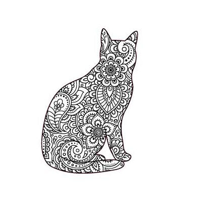 CAT for Coloring Peel & Stick ANI0018