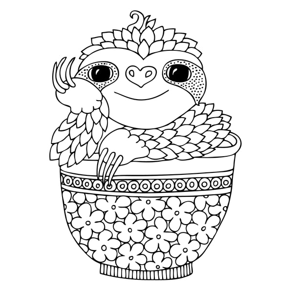 SLOTH for Coloring Peel & Stick ANI0038