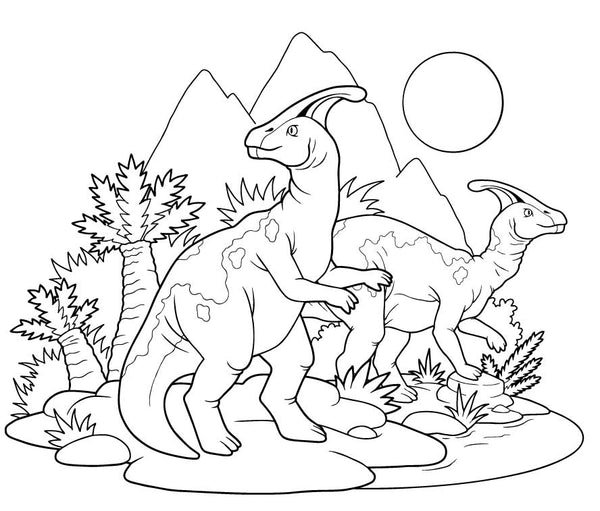 DINOSAURS for Coloring Peel & Stick ANI0048