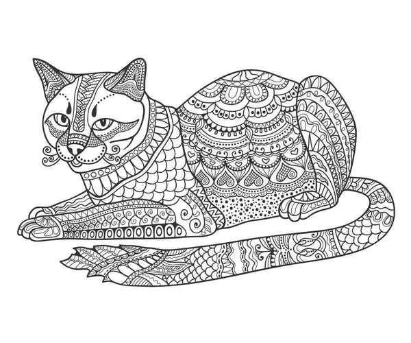 CAT for Coloring Peel & Stick ANI0062