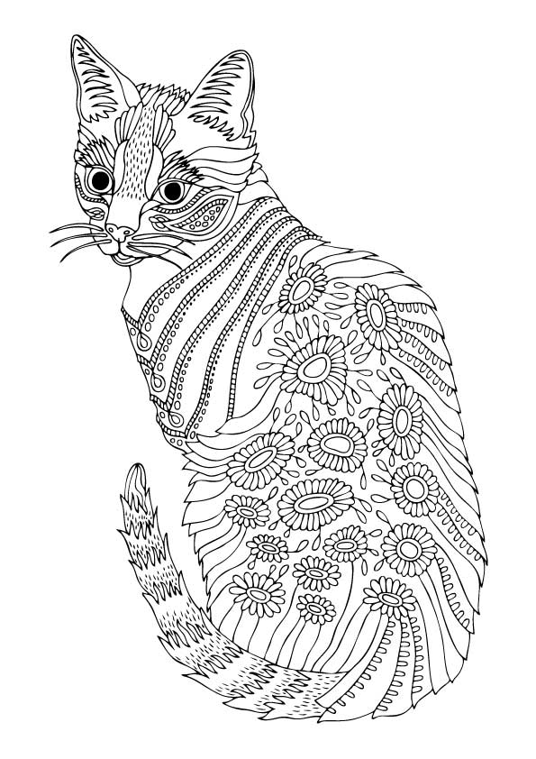 CAT for Coloring Peel & Stick ANI0063
