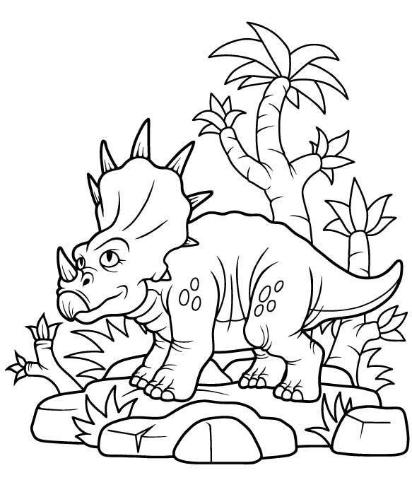 TRICERATOPS for Coloring Peel & Stick ANI0067