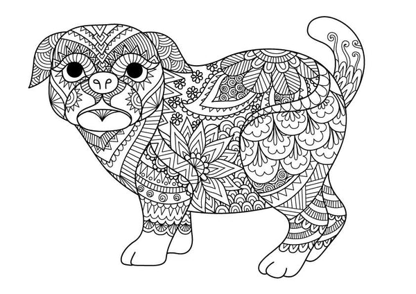 DOG for Coloring Peel & Stick ANI0068