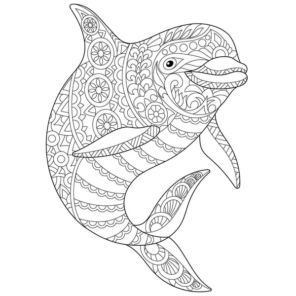 DOLPHIN for Coloring Peel & Stick ANI0069