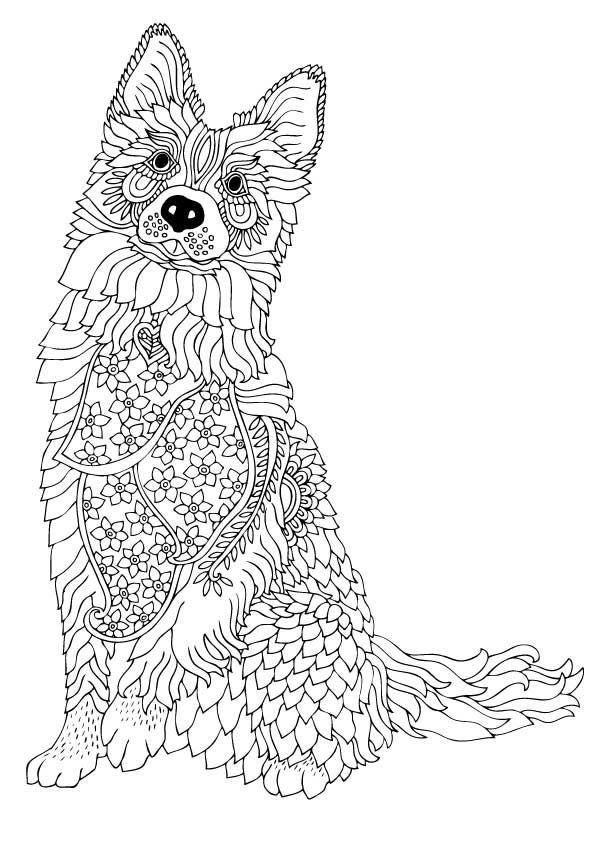 DOG for Coloring Peel & Stick ANI0072