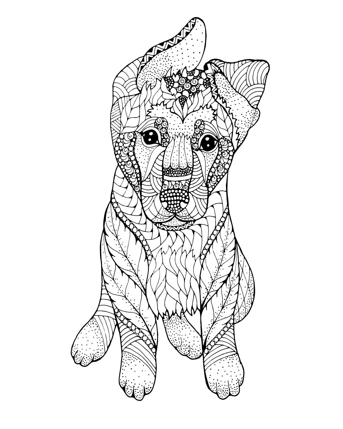 DOG for Coloring Peel & Stick ANI0073
