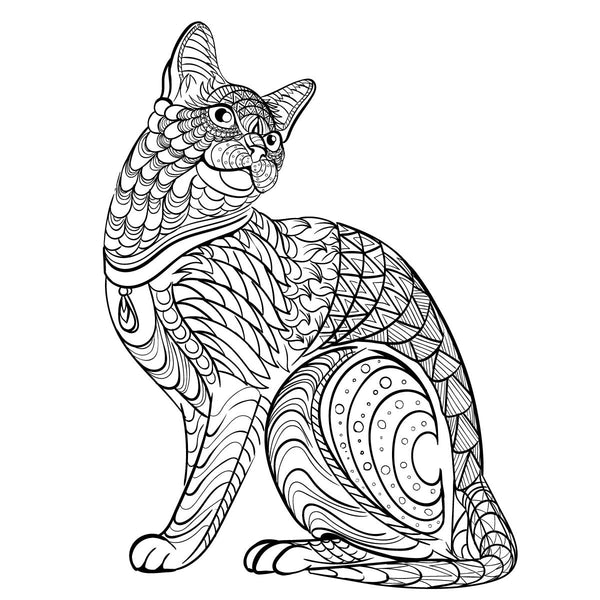 CAT for Coloring Peel & Stick ANI0075