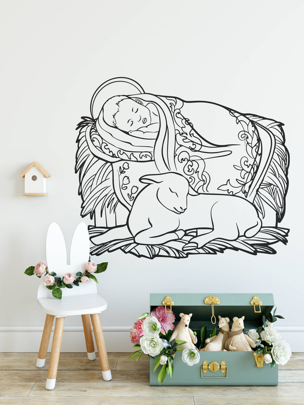 BABY JESUS for Coloring Peel & Stick REL0010