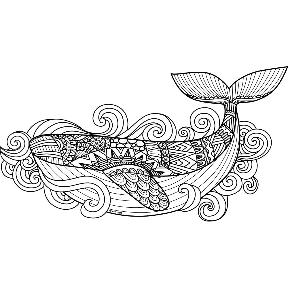 WHALE for Coloring Peel & Stick ANI0003