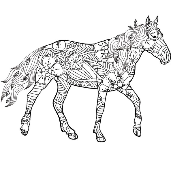 HORSE for Coloring Peel & Stick ANI0023